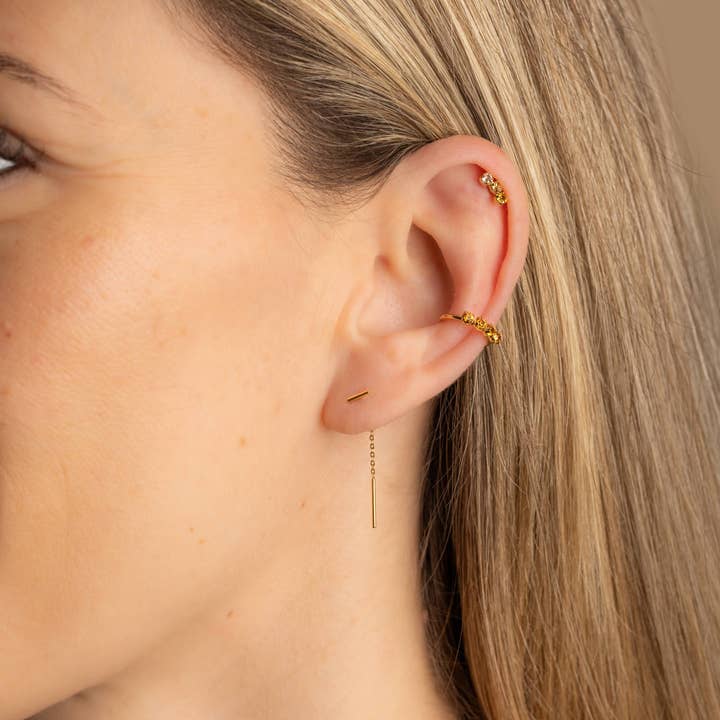April Please - Wholesale Single Earring - GASTON EAR PIERCING, Helix Conch Tragus silver/gold plated