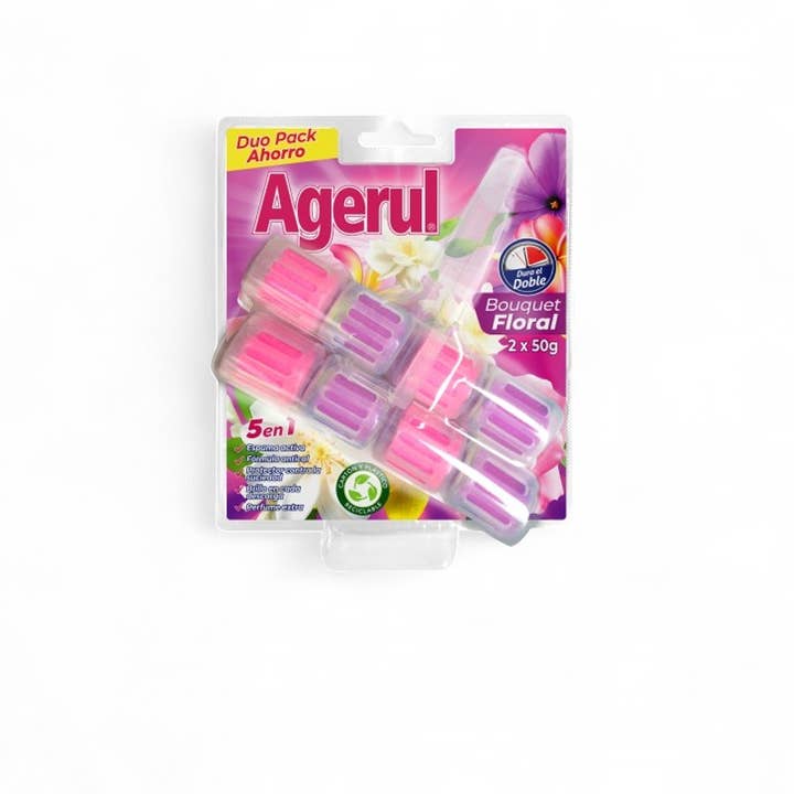 Agerul – wholesale Toilet cleaner – Rim Block Toilet. Floral Bouquet. 10 Unit. Duo Pack0
