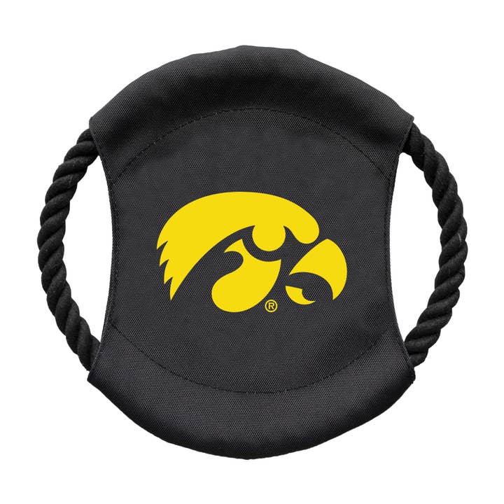NCAA Iowa Hawkeyes Team Flying Disc Pet Toy for wholesale by Little Earth Productions