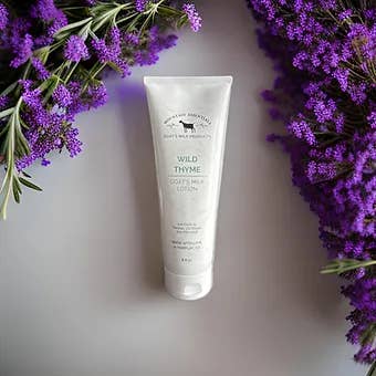 Wild Thyme Goat Milk Lotion for wholesale by Mountain Essentials llc