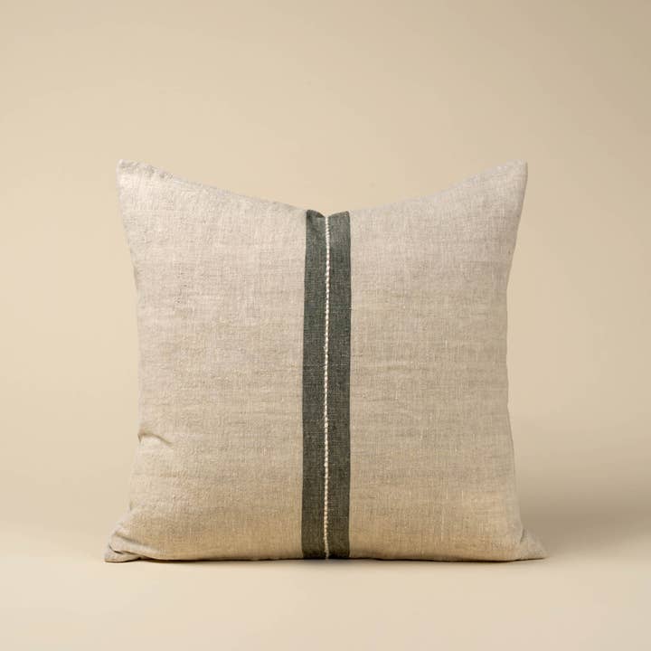 20x20 Emmett Linen Pillow, Natural for wholesale by Indaba Trading