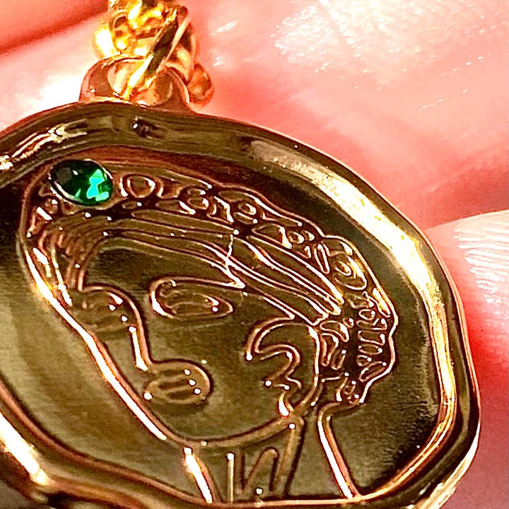 HoopLa - Wholesale Pendant/Charm Necklace - Goddess Coin Collection Waterproof 14K Gold Necklace6