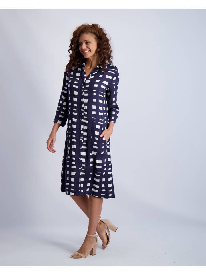 Denim Edessa Shirt Dress for wholesale on Faire