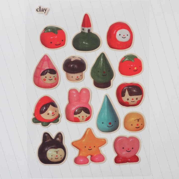 natamori - Wholesale Sticker - Clay • Sticker Sheet1