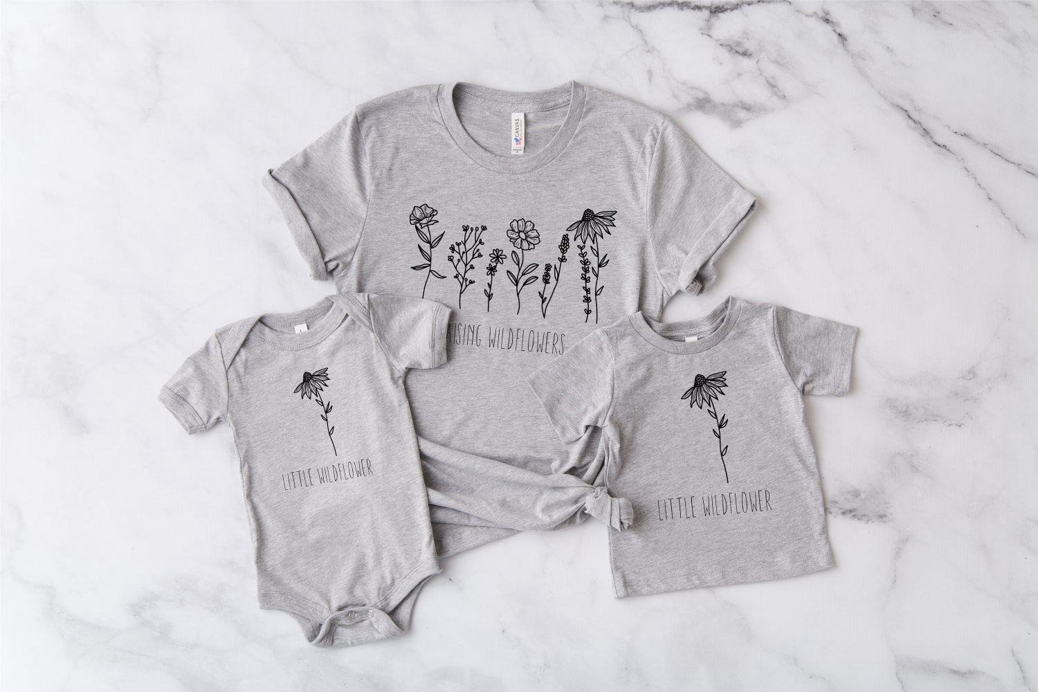 Bama Screens - Wholesale Sublimation Transfer - Raising Wildflowers  Family Set #BS575/576/5841