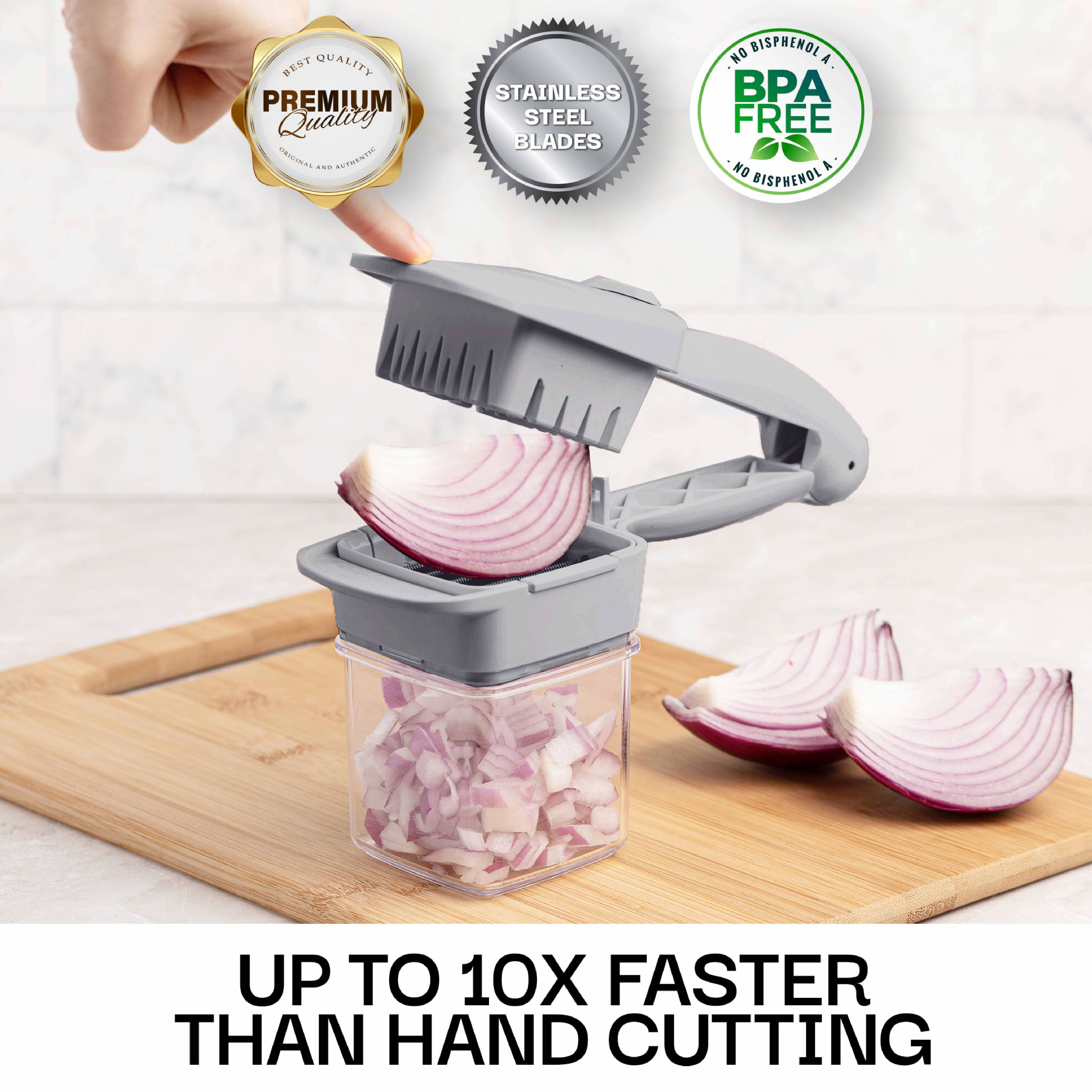 Gotham Steel/Granitestone - Wholesale Kitchen Tool/Gadget - Nutri Chopper with Fresh-keeping container Vegetable  5