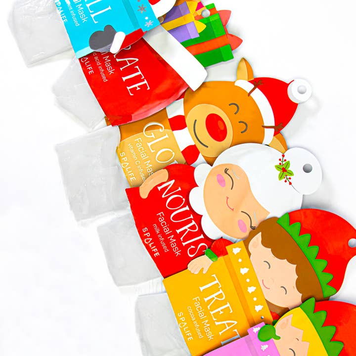 My Spa Life - Wholesale Skincare Face Mask - Santa's Squad 6 Piece Sheet Mask Gift Set