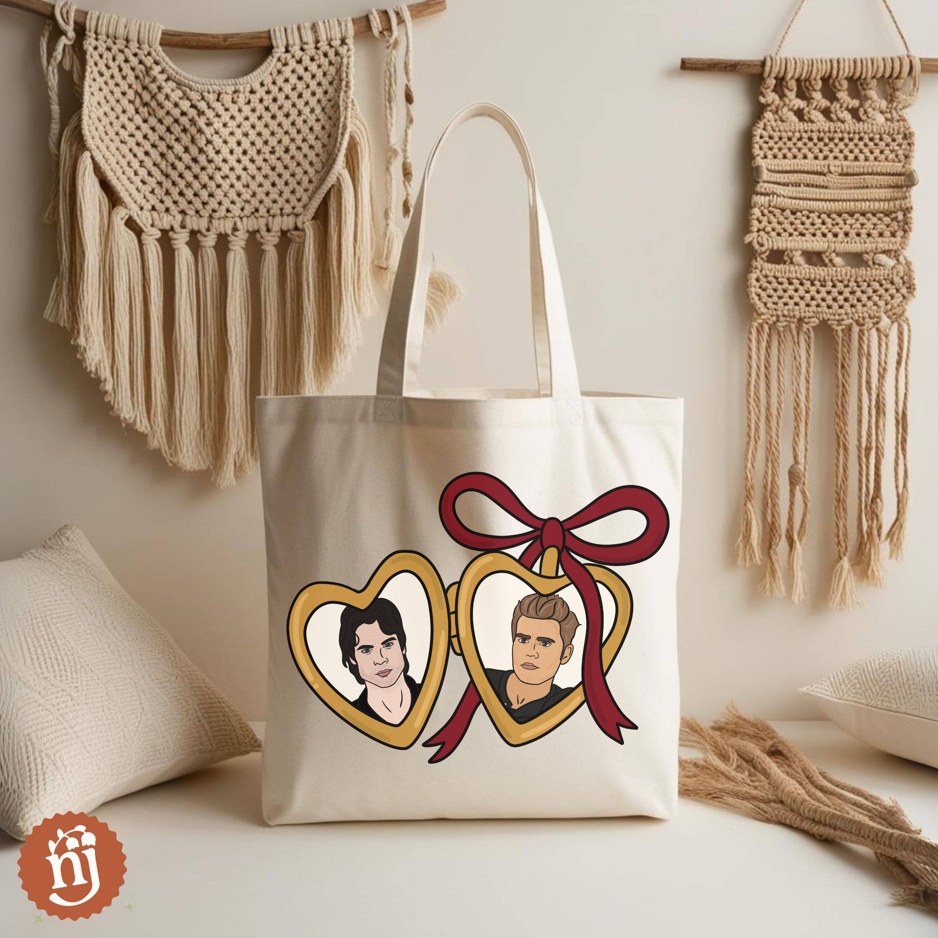 Nearly June Design Co - Wholesale Tote Bag - Women's - The Vampire Diaries Salvatore Brothers Locket Tote Bag1