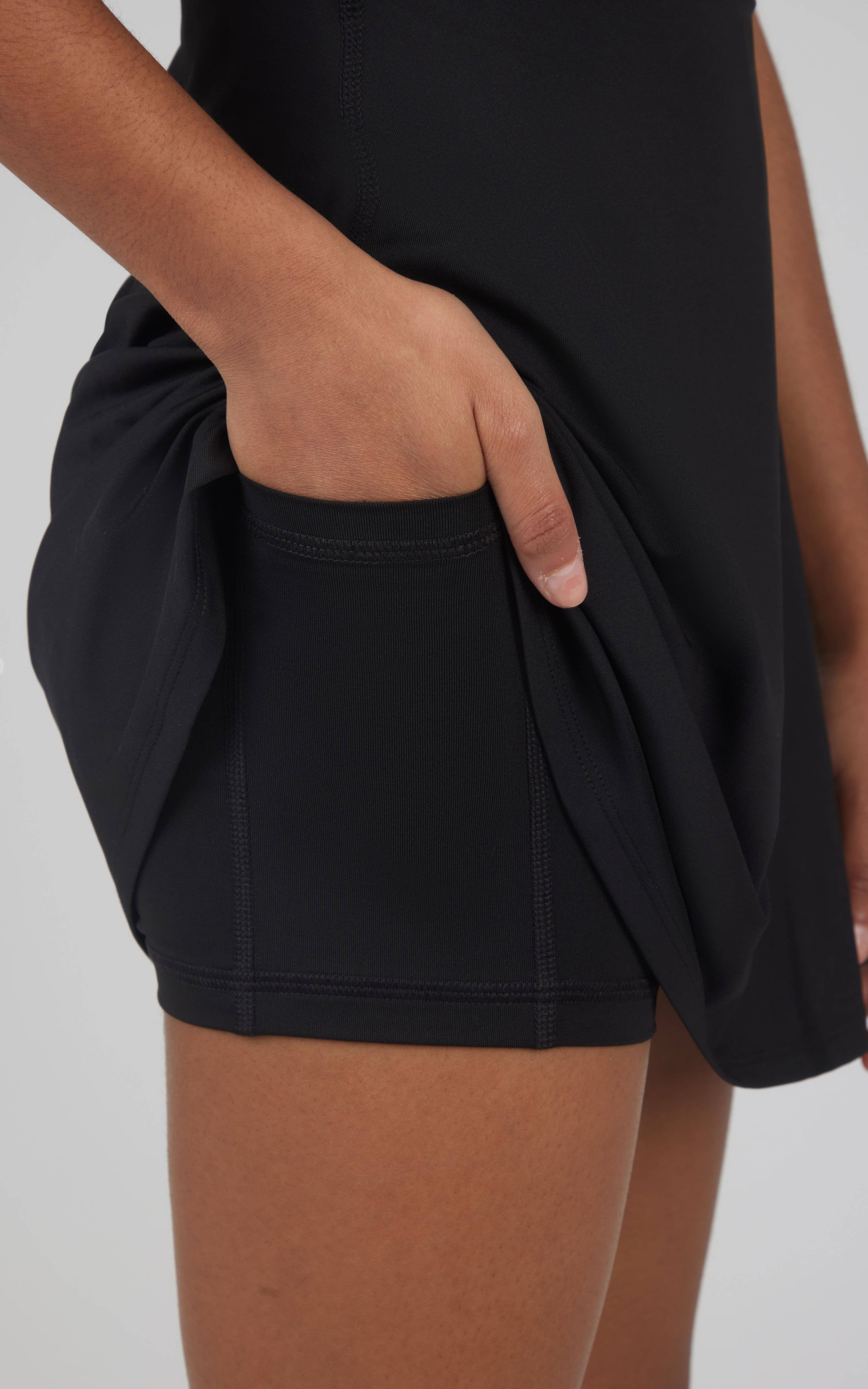 90 Degree by Reflex & Yogalicious - Wholesale Athletic Dress - Kids - Girls Athletic Active Tennis Dress with Inner Shorts 1