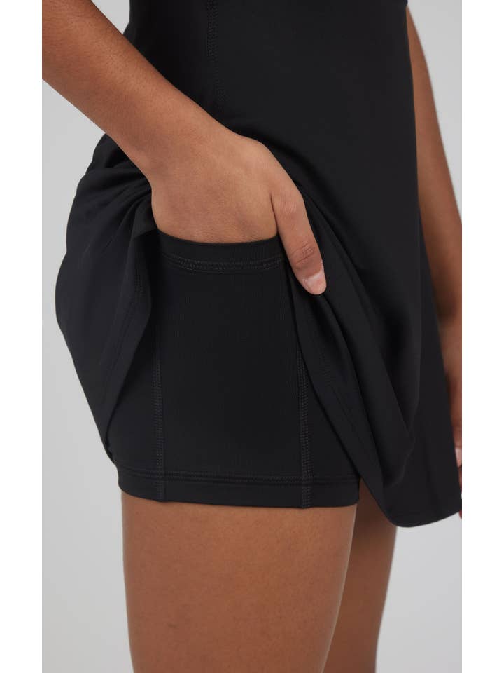 90 Degree by Reflex & Yogalicious - Wholesale Athletic Dress - Kids - Girls Athletic Active Tennis Dress with Inner Shorts 1