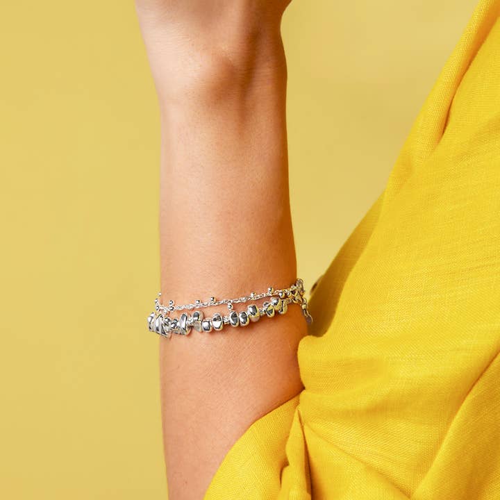 Grey Silpada 'Collected Beauty' Silver Hematite Bracelet. 7.5" for wholesale on Faire5