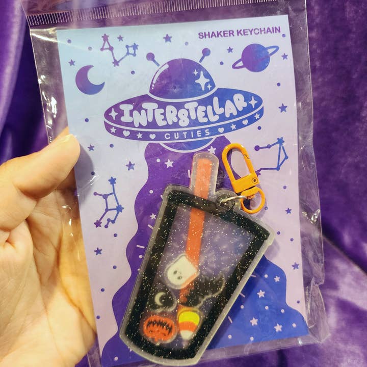 SHOPMALASTORE – wholesale Keychain – Unisex – Glittery Halloween Boba Shaker Keychain 5