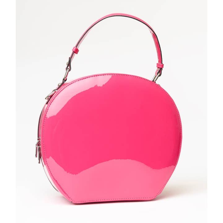 Unique Vintage - Wholesale Top Handle Bag - Women's - Barbie x Unique Vintage Pink Leatherette Circle Bag