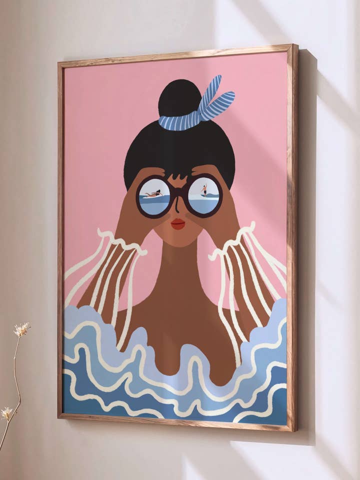 "Sea What I See" Matted Print for wholesale by Angela Wan Art