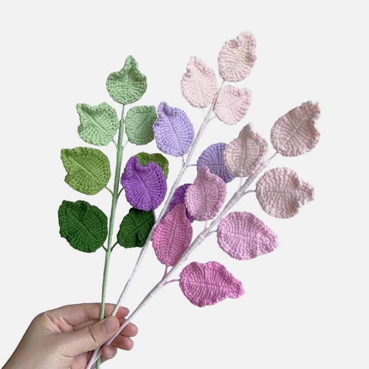 Hojas de rosas silvestres hechas a ganchillo de Lilyrosy, regalos hechos a mano para venta al por mayor de Lilyrosy(Duty free)