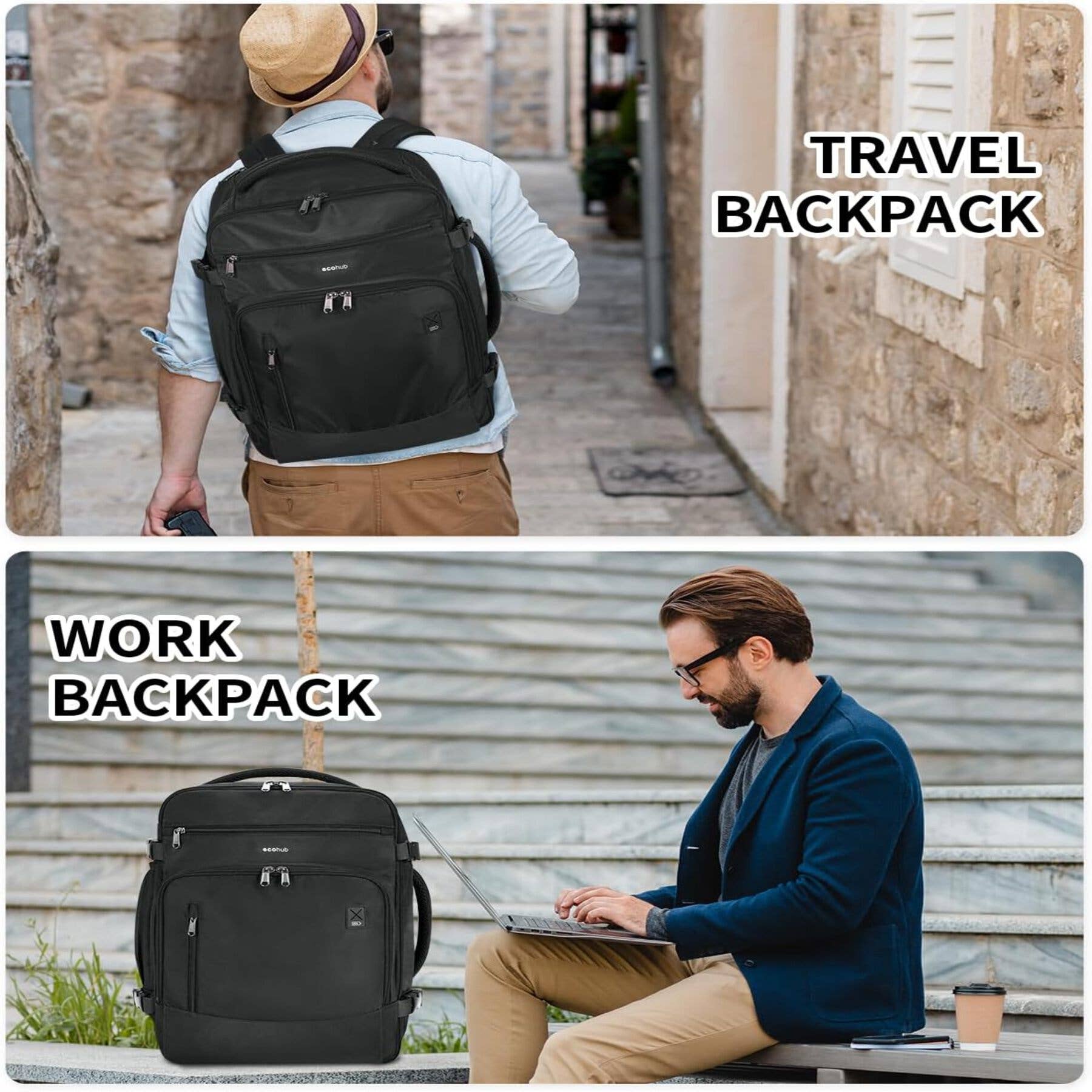wandf - Wholesale Backpack – Unisex - ECOHUB 30L Flight-Approved Backpack USB Charging Port Bags8