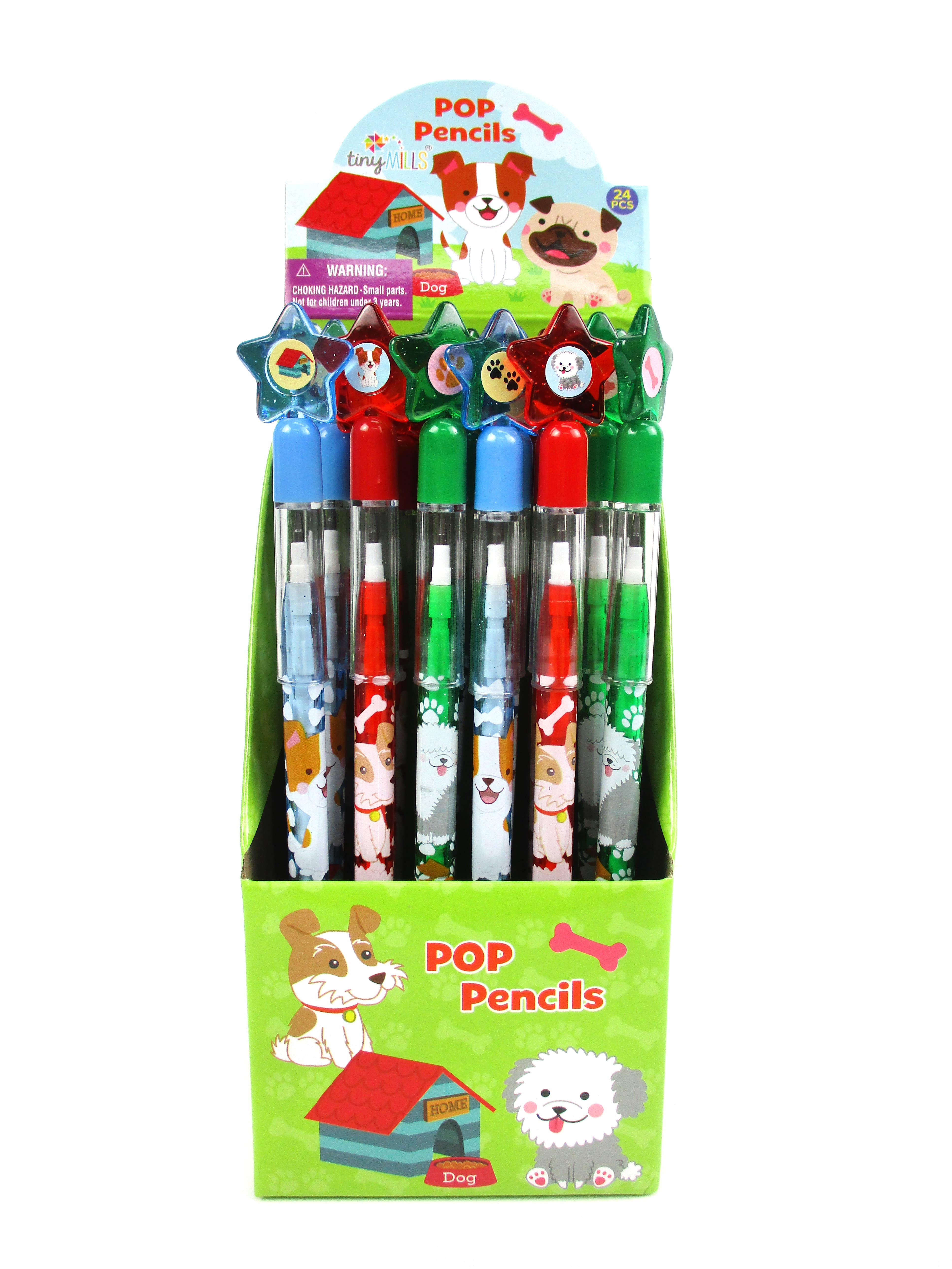 Wholesale 24 Pcs Dogs Puppies Multi Point Pencils for your store