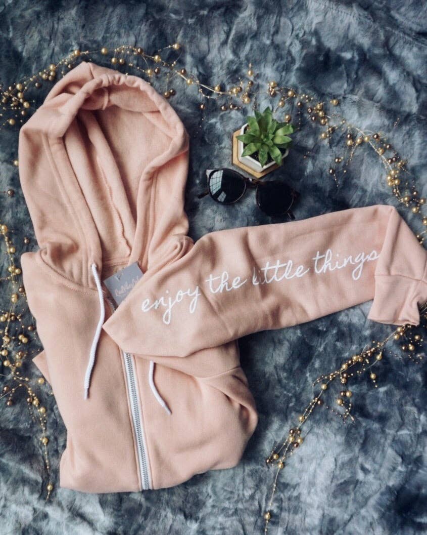 Rad Vibes Only - Wholesale Hoodie - Dames - Enjoy The Little Things Sweatshirt met ritssluiting en capuchon Positive