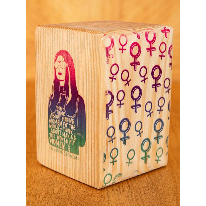 ARCHd - Wholesale Bookend - Iconic Woman Quote Bookend (sold individually) NATURAL WOOD1