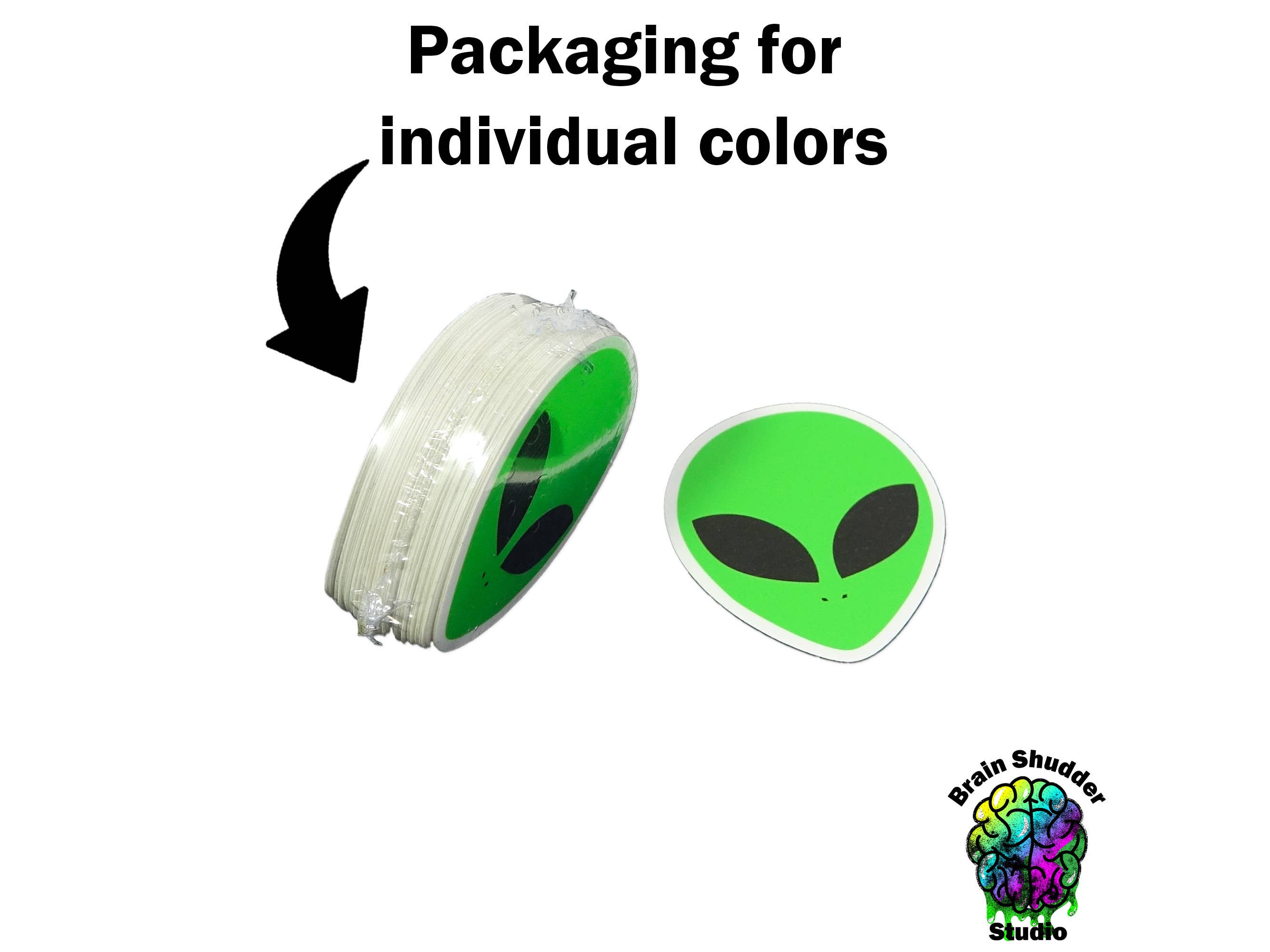 Brain Shudder Studio - Wholesale Sticker - Alien Head Sticker Pack1
