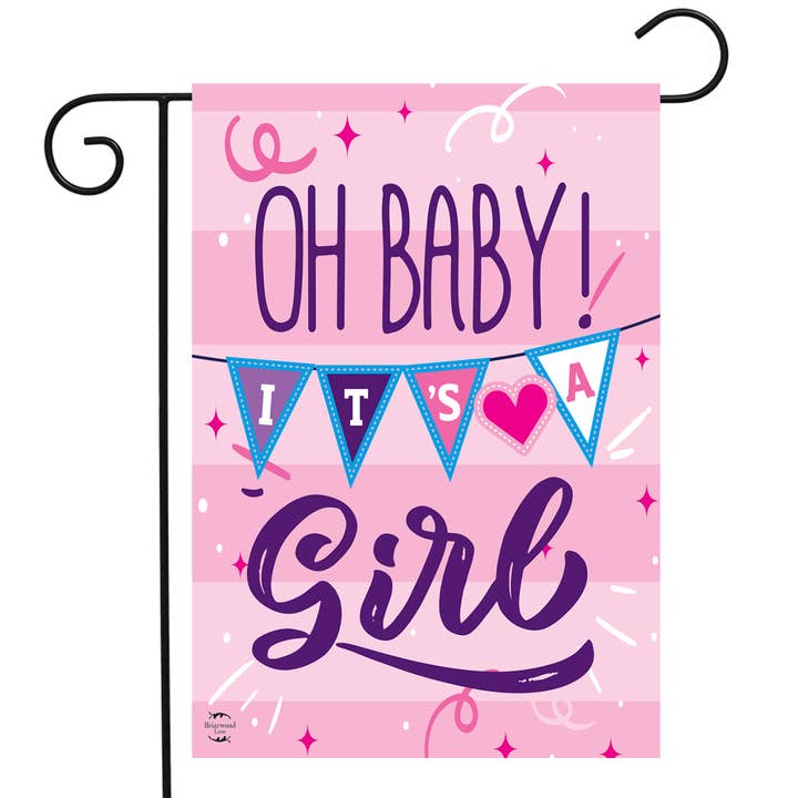 Baby Girl Double-Sided Garden Flag for wholesale by Briarwood Lane