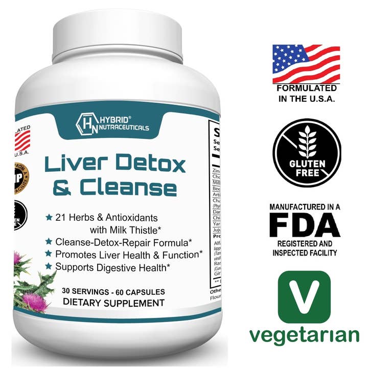 Hybrid Nutraceuticals LLC - Wholesale Oral Supplement/Vitamin - Liver Cleanse Detox & Repair Formula - 60 Capsules3