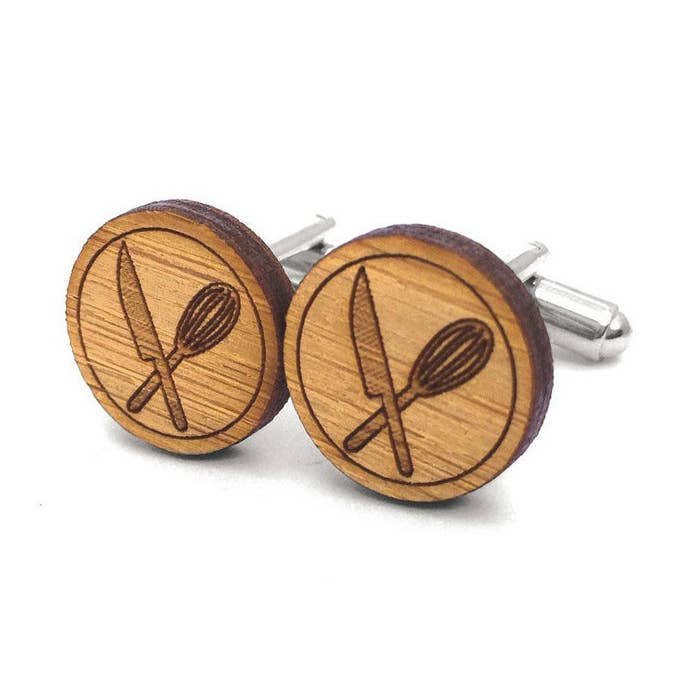 Bambus Manchetknapper - Chef for engroshandel hos Cabin + Cub