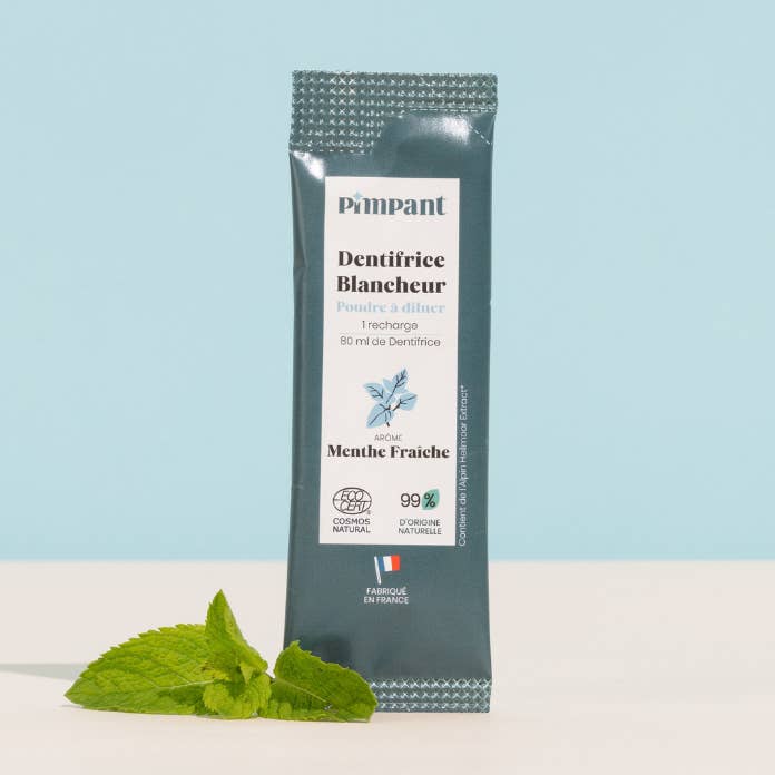 Dentifrice Blancheur en Poudre à Diluer 8gr pour la vente par PIMPANT