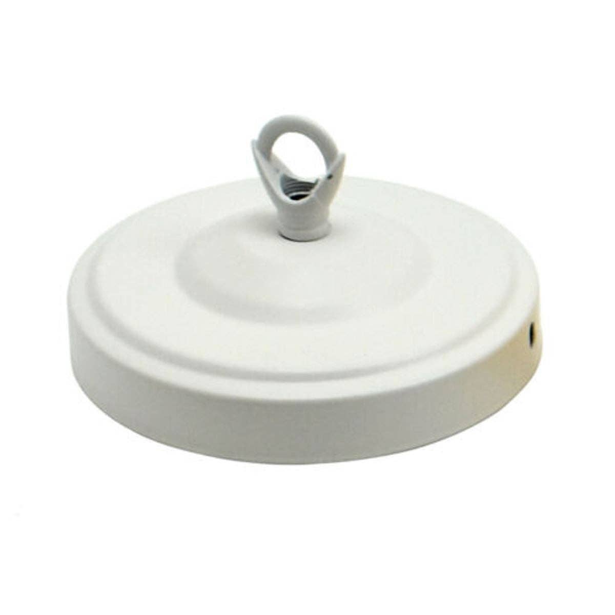 Ledsone – Großhandel Kronleuchter/Hängeleuchte – Weiße Farbe 108 mm Durchmesser Deckenrosette Hakenplatte Licht Fit0