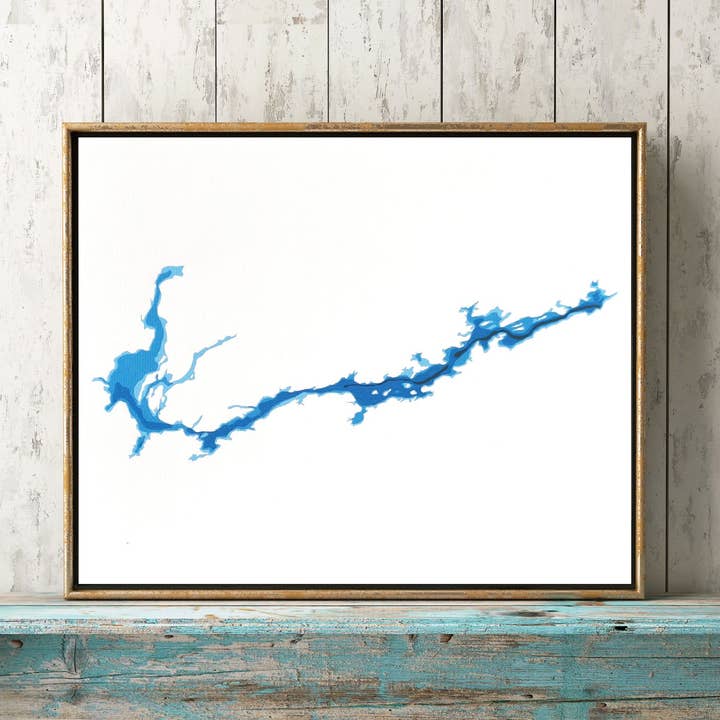 Agnew Lake Paper Bathymetric Map for wholesale by Cardtography