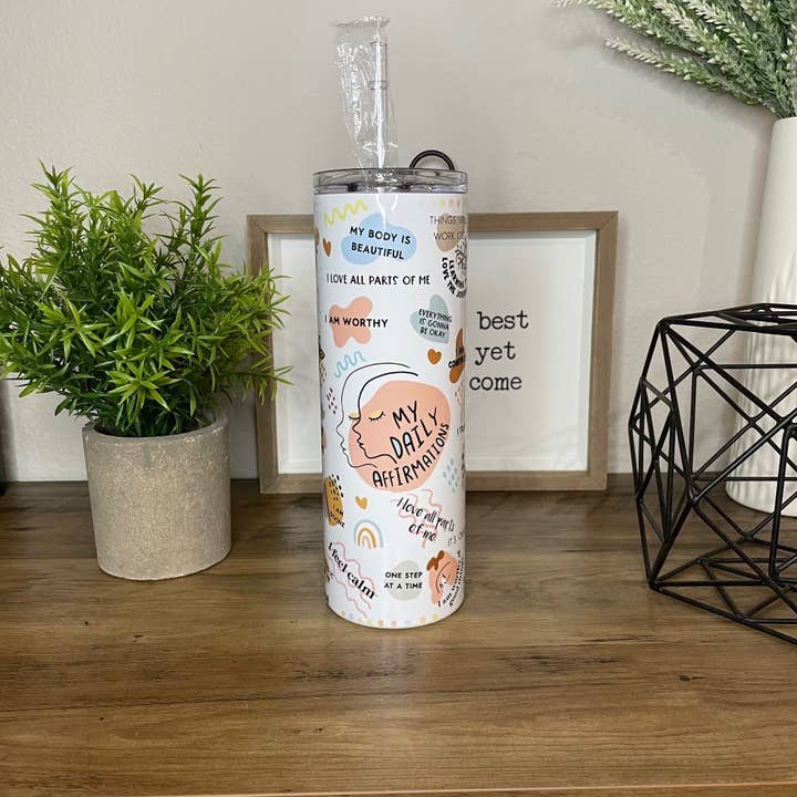 Dagelijkse affirmaties Tumbler voor wholesale door Jalex Designs