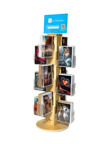 24 Pocket Counter Spinner Display (Cards Not Included) for wholesale by Magic Greetings