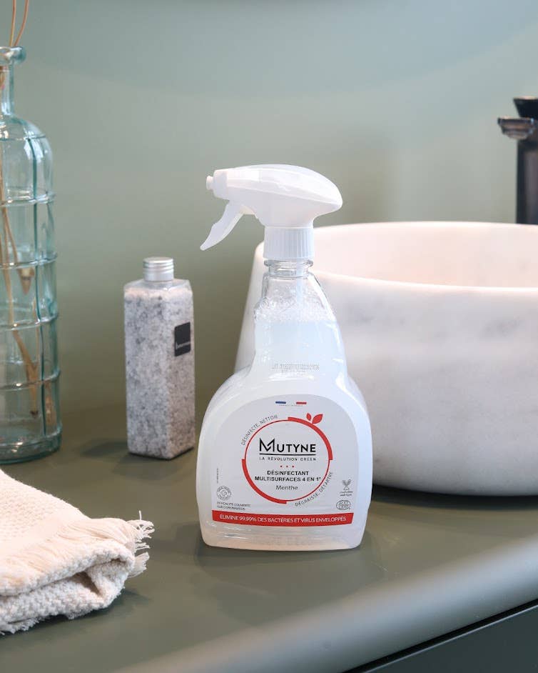 Mutyne - Wholesale Allesreiniger - Ecocert-gecertificeerde 4-in-1 desinfectiespray met frisse muntsmaak - 750 ml1