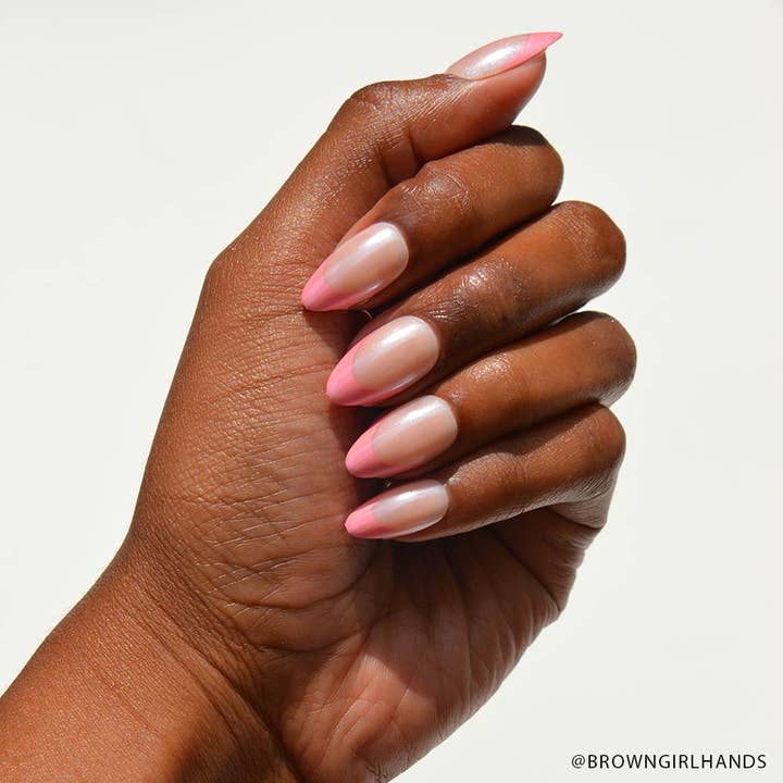 Glamnetic - Wholesale Press-On/Fake Nails - Bubble Gum Glaze Press-On Nails|Pink French Tip|Pink