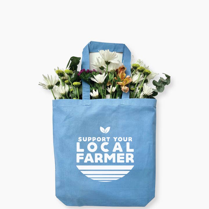 Nature Supply Co - Wholesale Tote Bag - Women's - Support Your Local Farmer Eco Friendly Canvas Tote Bag | Reusable Bag | Gift