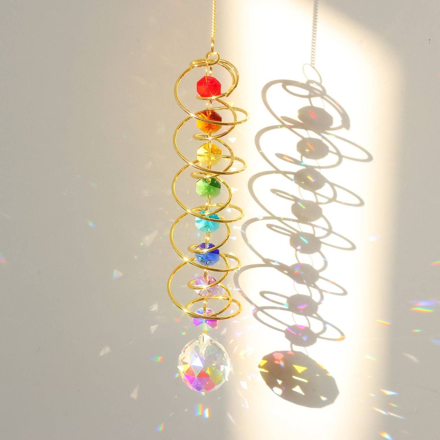 Dipped Shop - Wholesale Suncatcher - Rainbow Crystal Helical Suncatcher DP25D69110