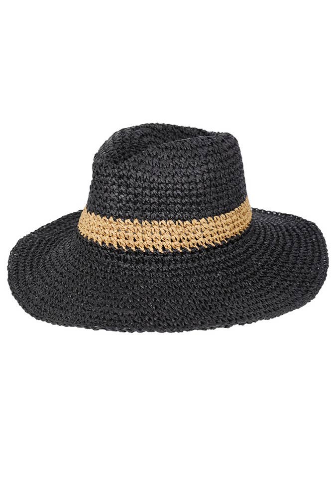 Hana - Wholesale Cowboyhoed - Dames - Two Ways Shapes tweekleurige cowboyhoed van stro3