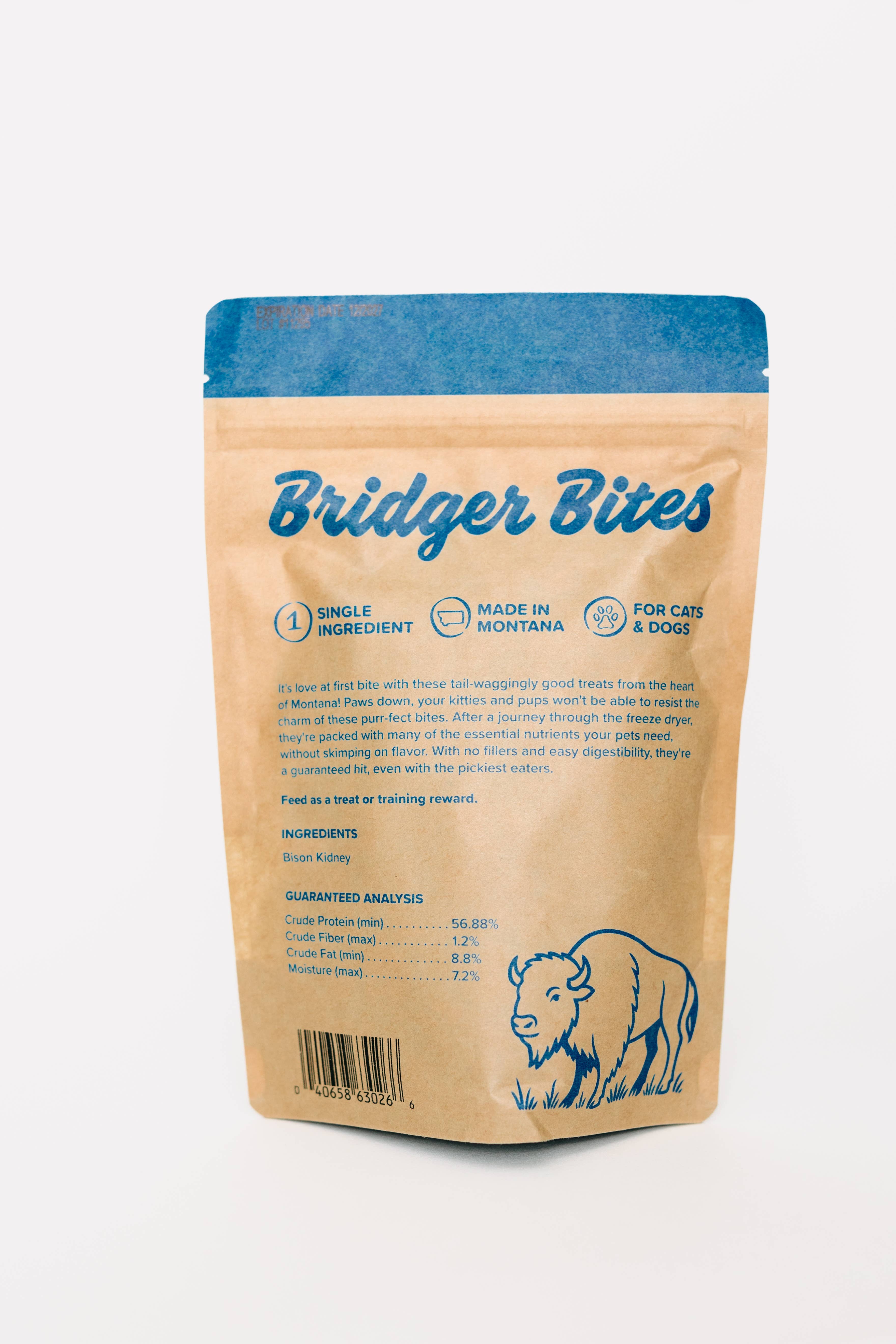Bridger Bites, LLC - Wholesale Pet Treats - Dog - Freeze-Dried Bison Kidney1