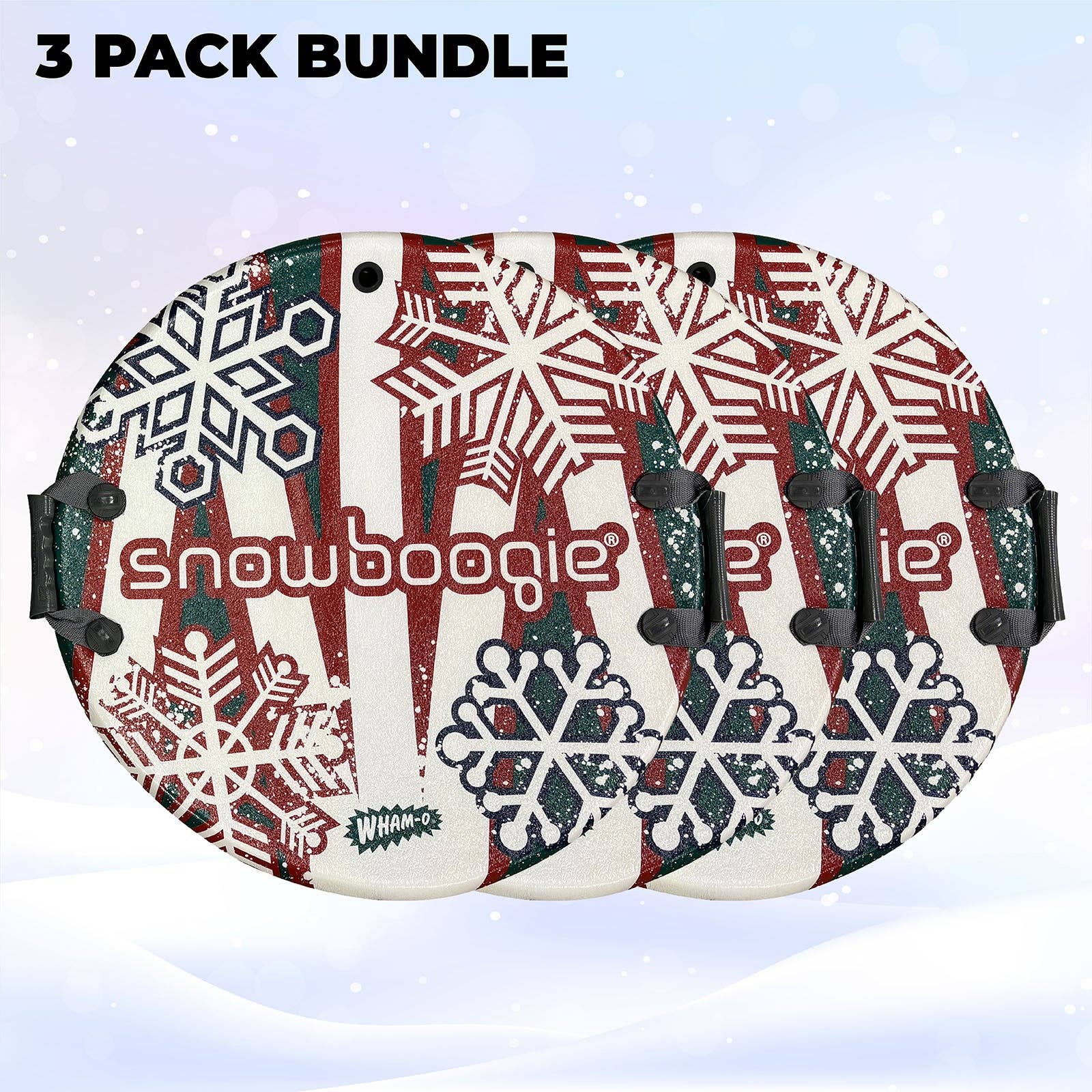 Sixale - Wholesale Sporting Accessories - Wham-O Snowboogie Snow Sled - 26" Single Rider Winter Air Disc Sled (Orange/Red)11