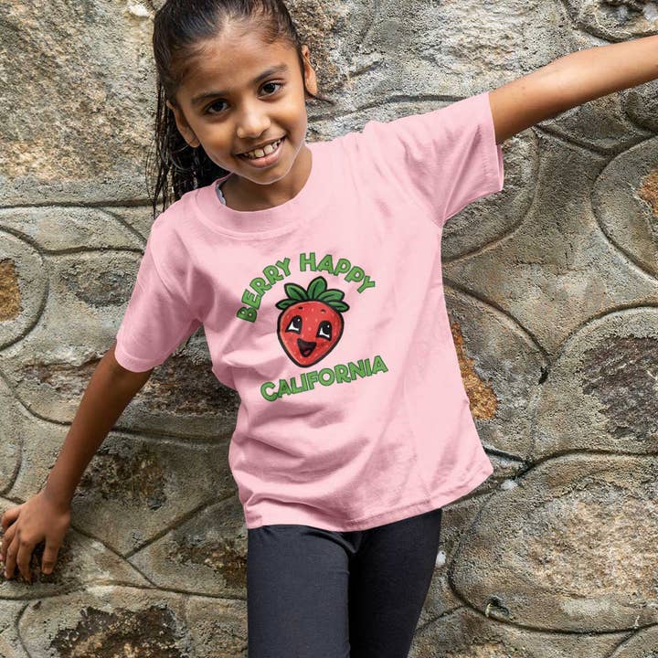Camiseta Juvenil de Fresas Berry Happy Elige entre FL o CA para venta al por mayor de RetroPlanet