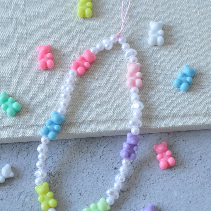 TheMellys – wholesale Phonecase strap – Gummy Bear Cute Phone Chain | Pearl Gummy Bear Bag Charm3
