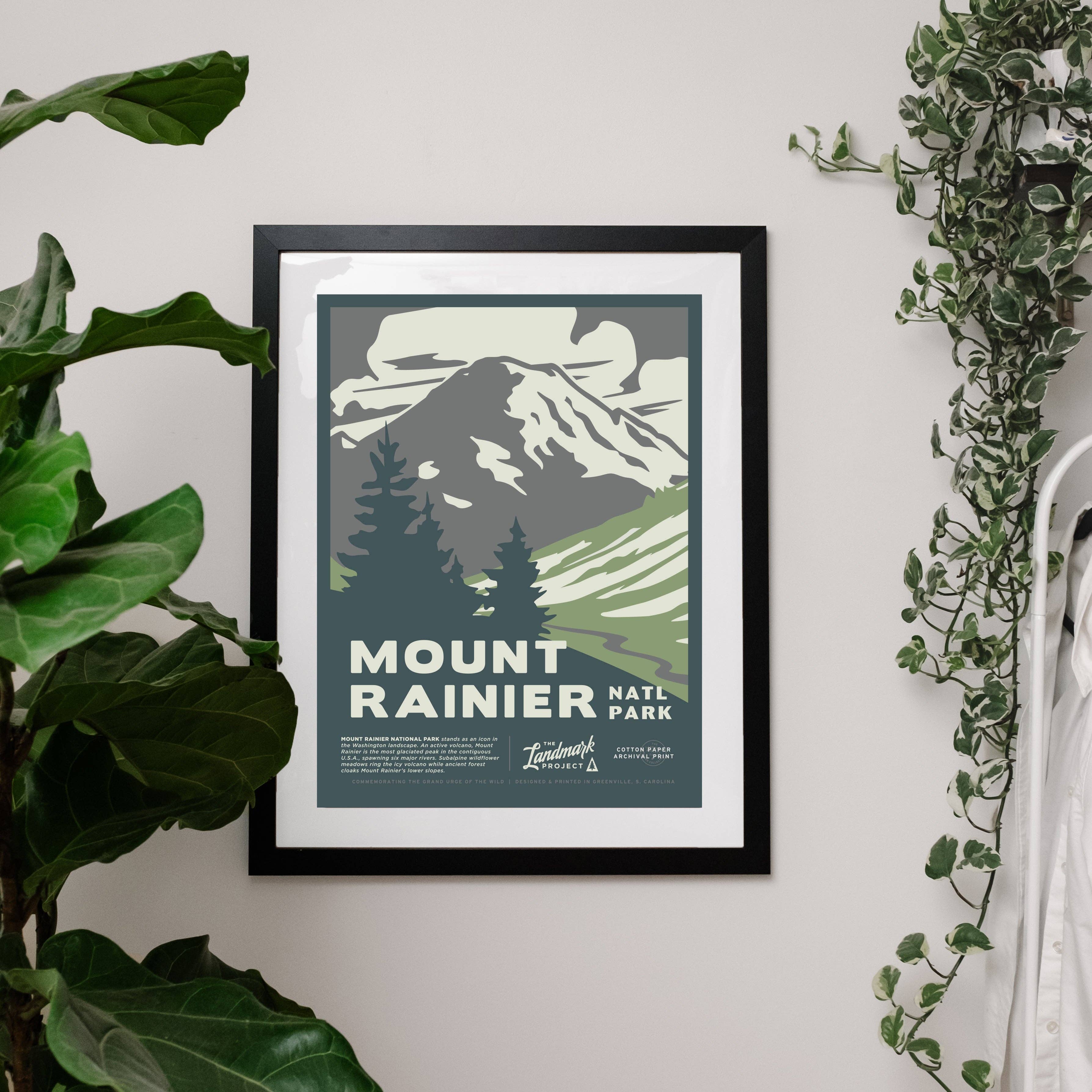 The Landmark Project - Vente Poster - Affiche du parc national du Mont-Rainier1