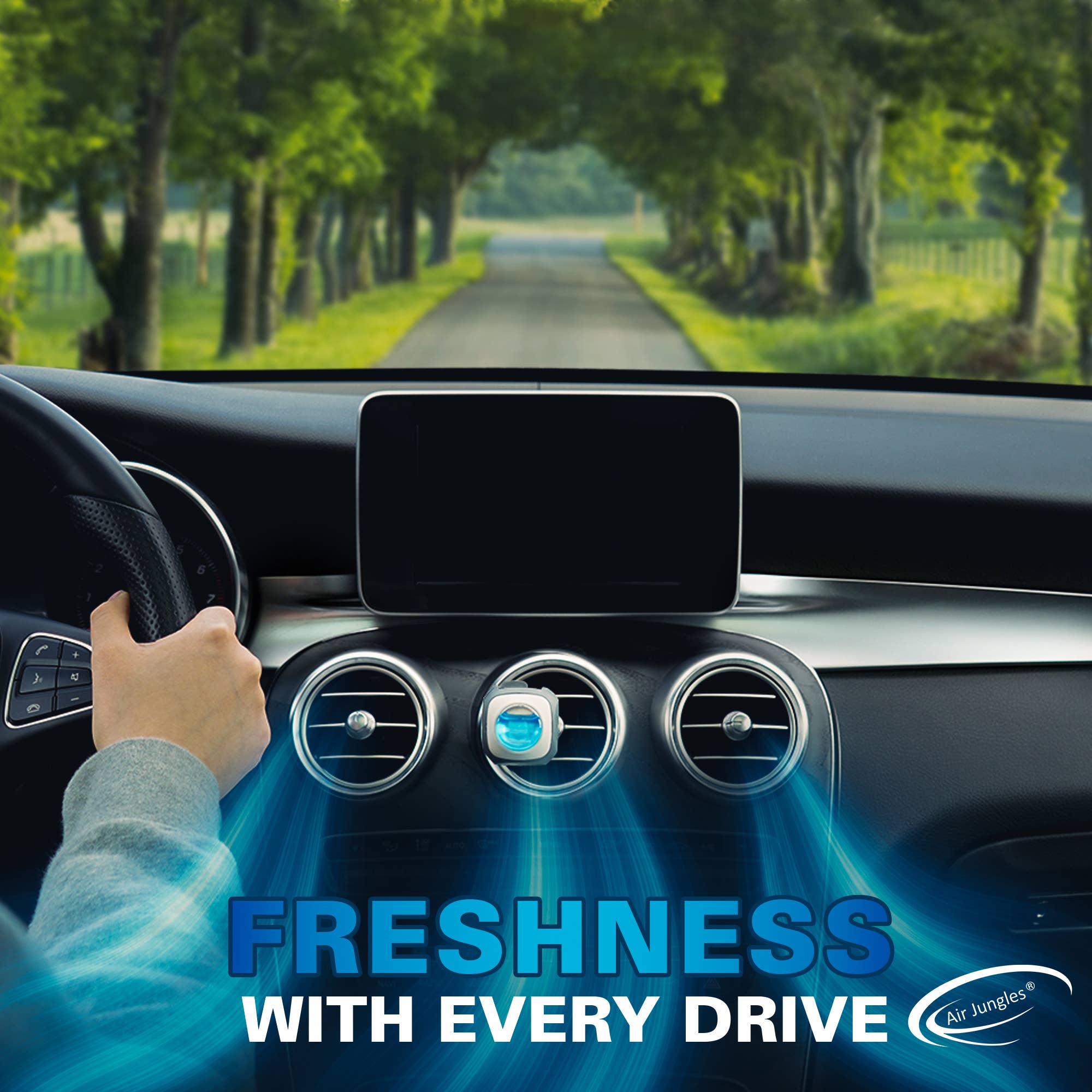 Air Jungles – wholesale Luftrenare för bil – Unisex – Air Jungles bilparfym med ventilklämmor, 6-pack16