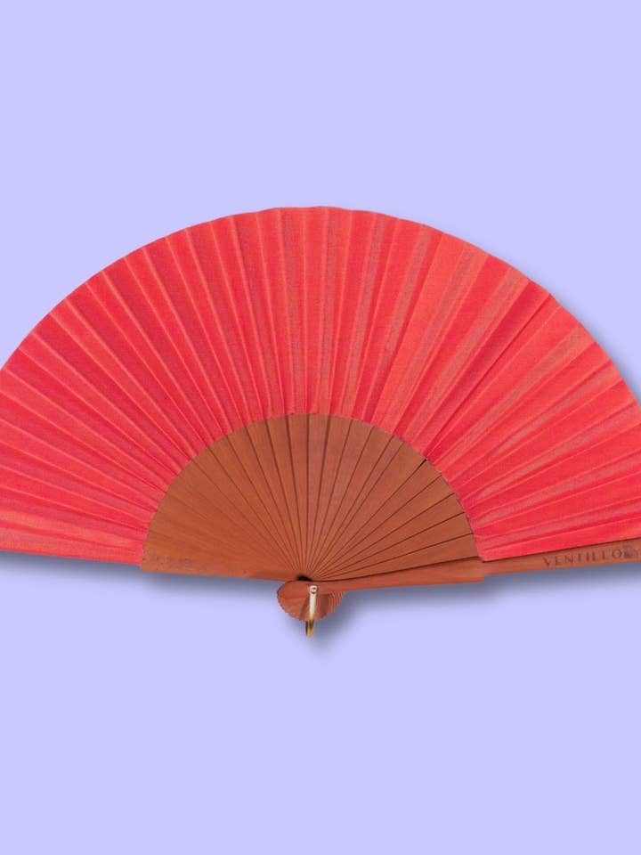 Abanico rojo liso 13 para venta al por mayor de JolieJulie-MaLune-VentiLLo