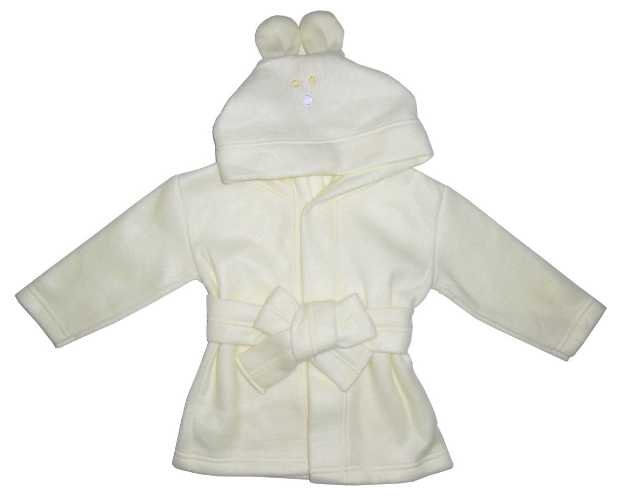 Bambini Infant Wear inc. - Vendita all'ingrosso Vestaglie - Bambini - Accappatoio in pile Bambini con cappuccio a orecchie di coniglio, giallo