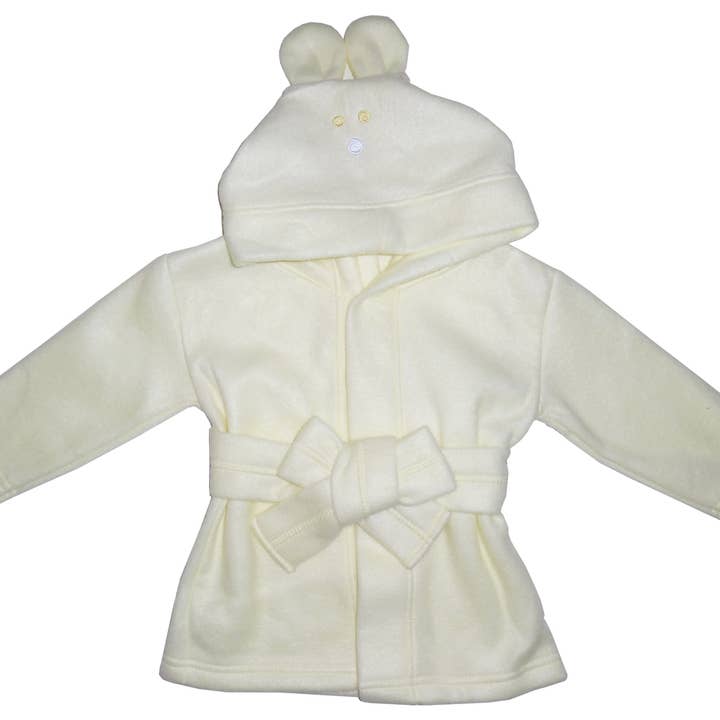 Bambini Infant Wear inc. - Vendita all'ingrosso Vestaglie - Bambini - Accappatoio in pile Bambini con cappuccio a orecchie di coniglio, giallo0