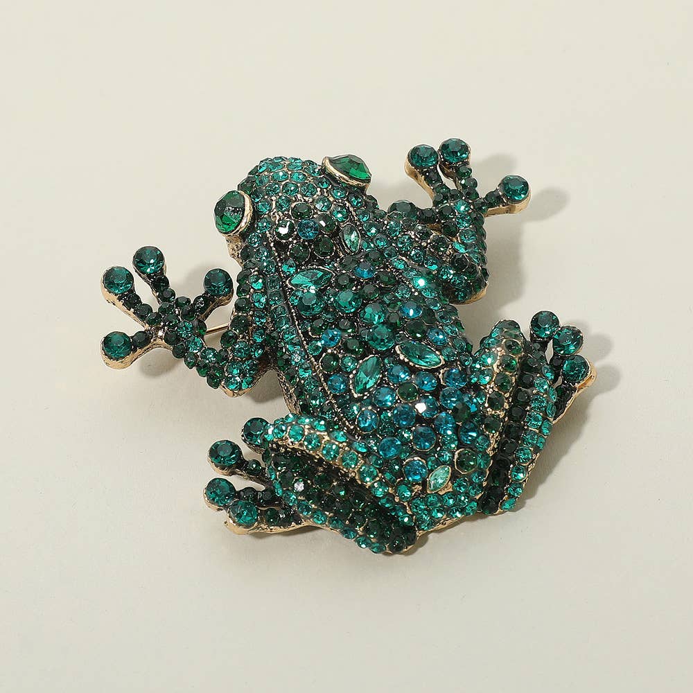 Sensibling Corp. - Wholesale Brooch - Rhinestone Embellished Frog Pin Brooch4