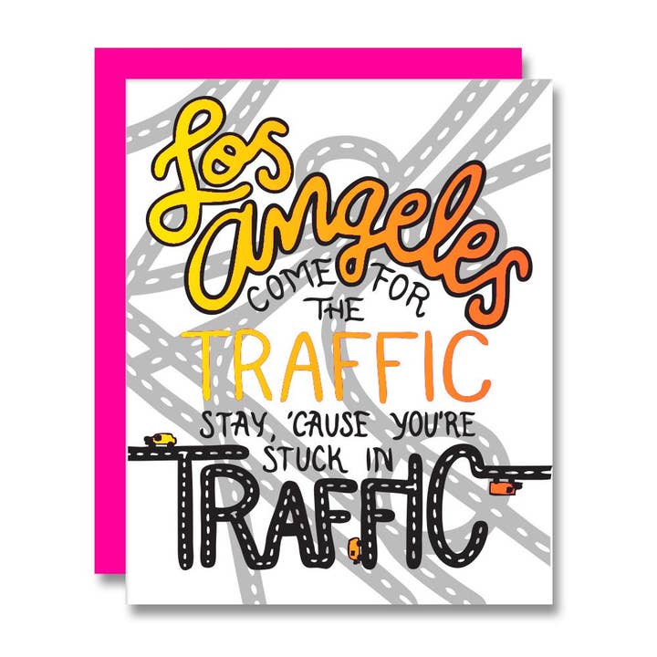 Los Angeles Traffic, Card for wholesale by PapaLlama