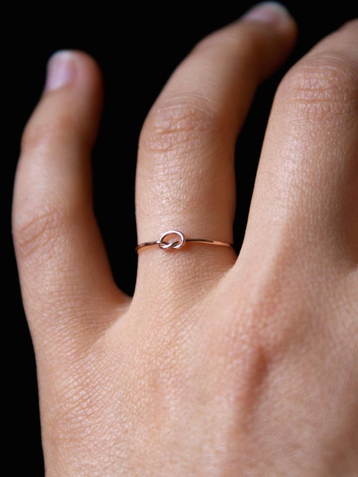 Open Knot Ring, 14K Rose Gold Fill for wholesale by Hannah Naomi