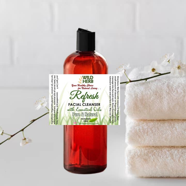 Wild Herb Soap Co - Wholesale Facial Cleanser - Refresh Natural Facial Body Wash Cleanser Fights Acne